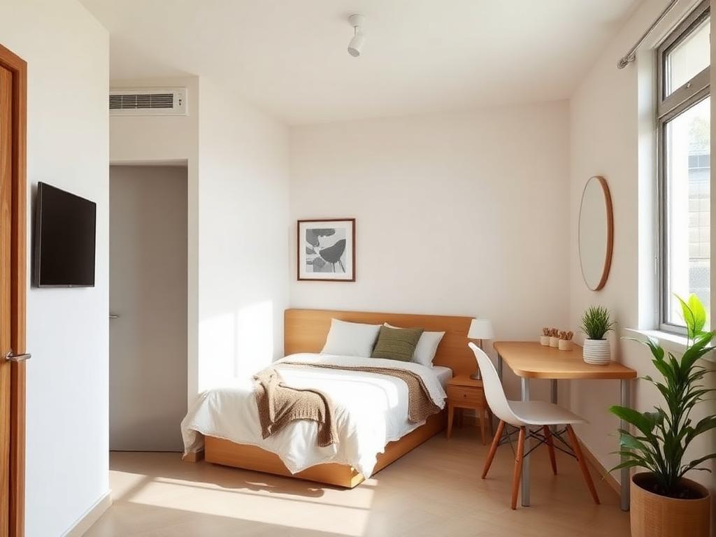 Studio compacto e moderno, ideal para crédito de R$ 200 mil
